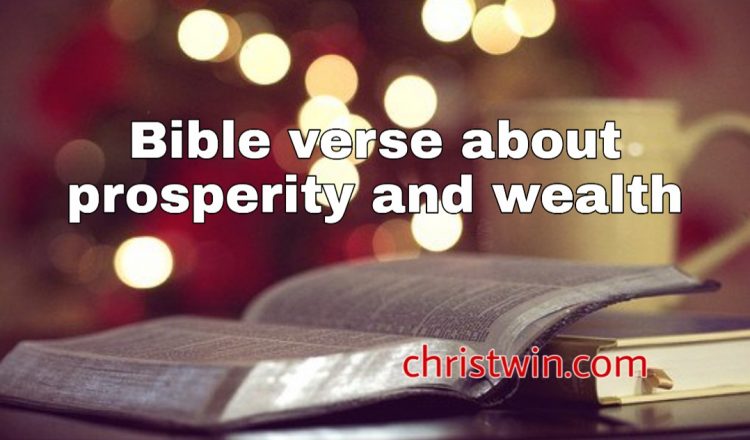 Bible Verse About Prosperity And Wealth - Christ Win