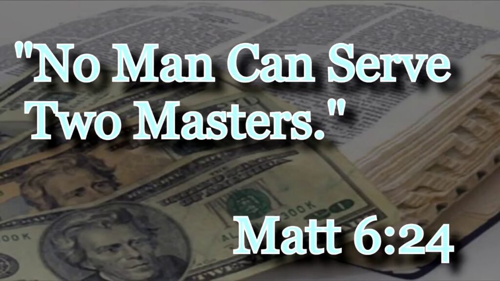 No servant can serve two masters