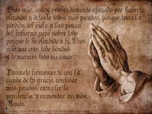 Catholic Act of Contrition Prayer