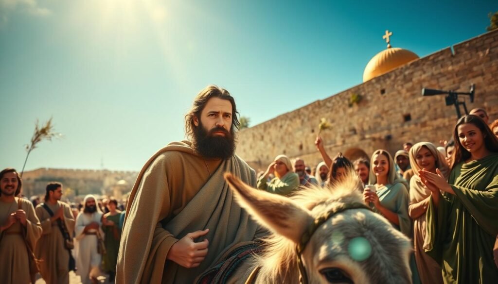 anointed one humble king enters Jerusalem