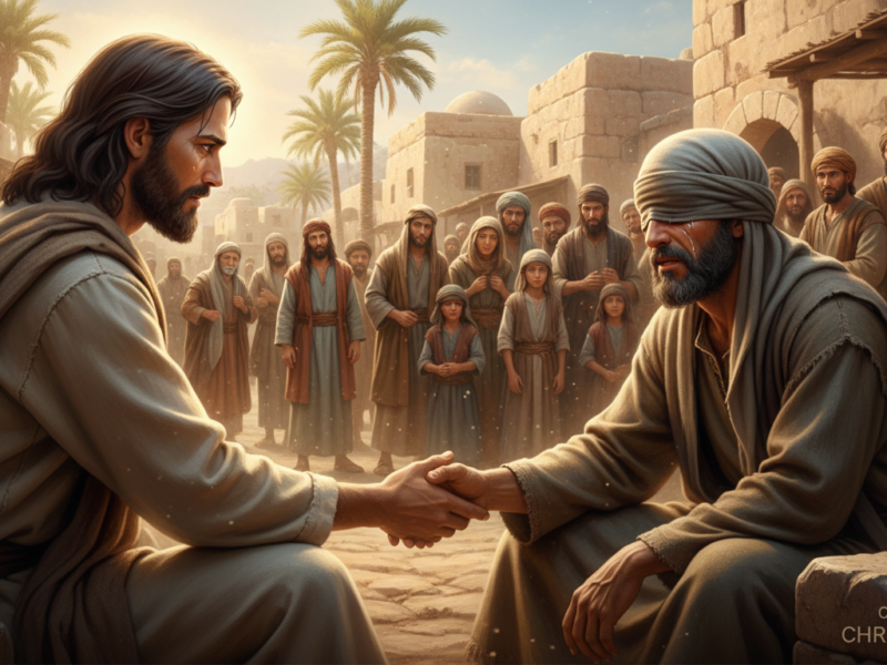 Jesus heals the blind Bartimaeus (Mark 10: 46-52) Explanation