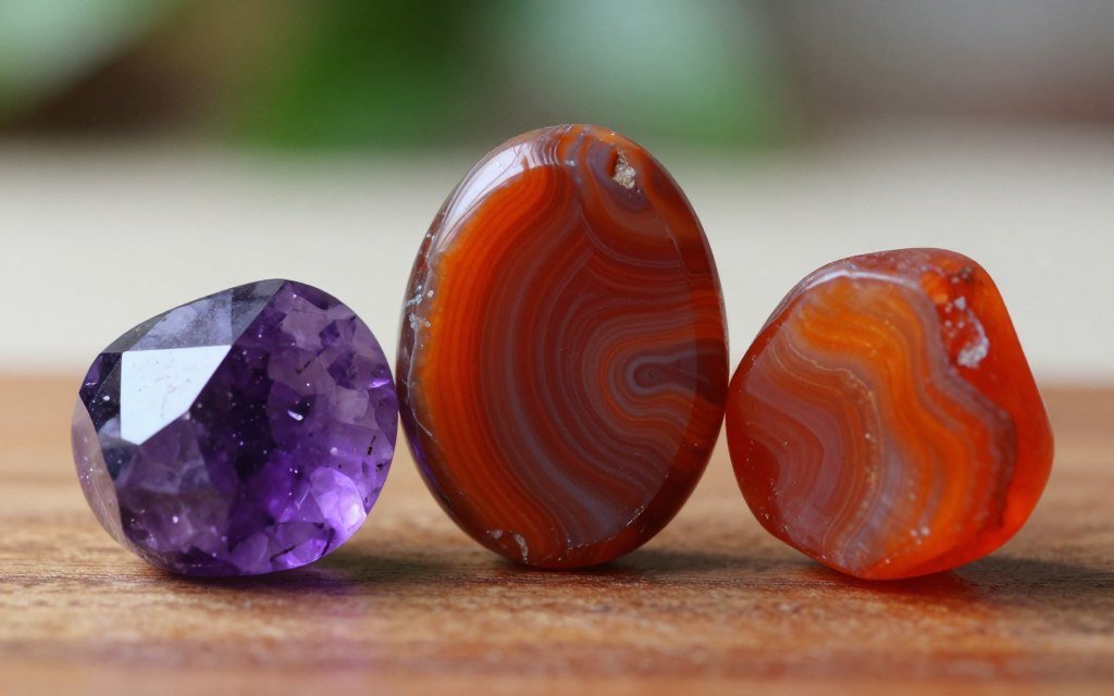 amethyst agate carnelian gemstones